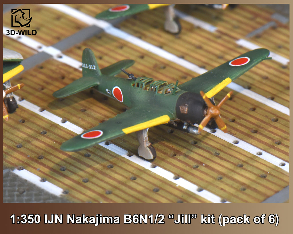 3D-WILD 1:350 IJN Nakajima B6N1/B6N2 "Jill" kit (pack of 6)