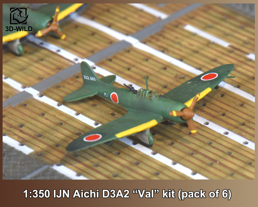 3D-WILD 1:350 IJN Aichi D3A2 "Val" kit (pack of 6)