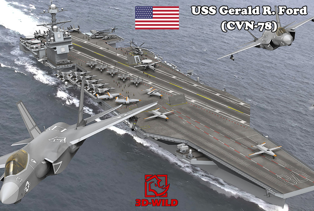 [New Product Release] 1:350 USS Gerald R. Ford CVN-78 Aircraft Carrier Model Kit