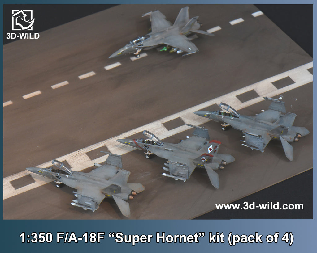 1/350 F/A-18F "Super Hornet" kit (pack of 4)