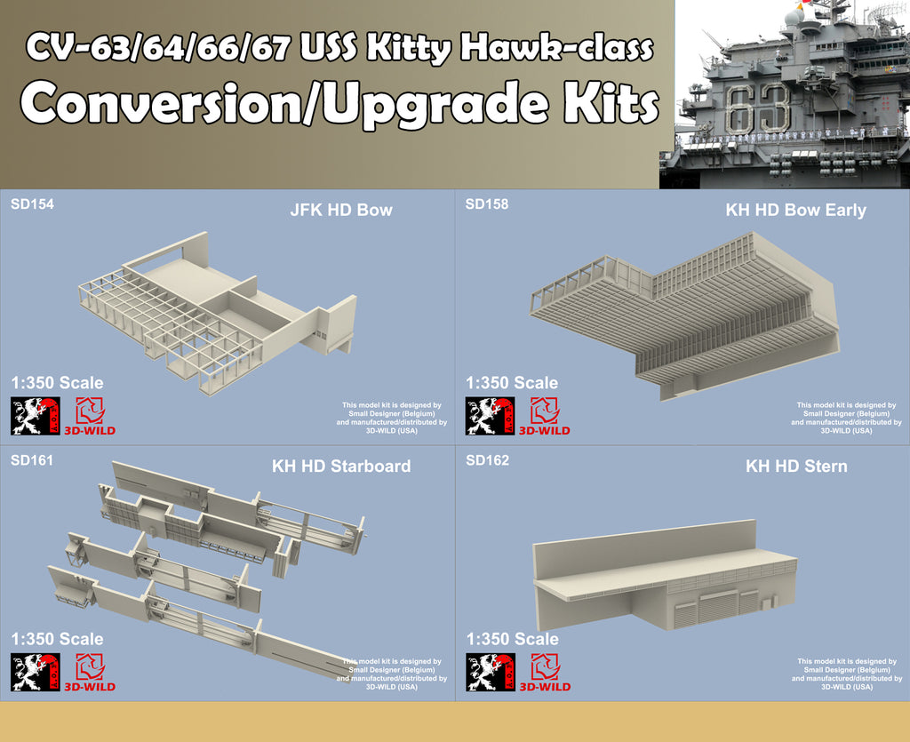 [New Product Release] 1/350 Scale Kitty Hawk-class Conversion Kits by Small Designer!