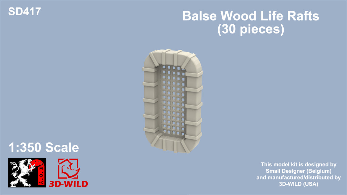 Rubber Wood Raft Balse Wood Life Rafts (30 pieces) – 3D-WILD