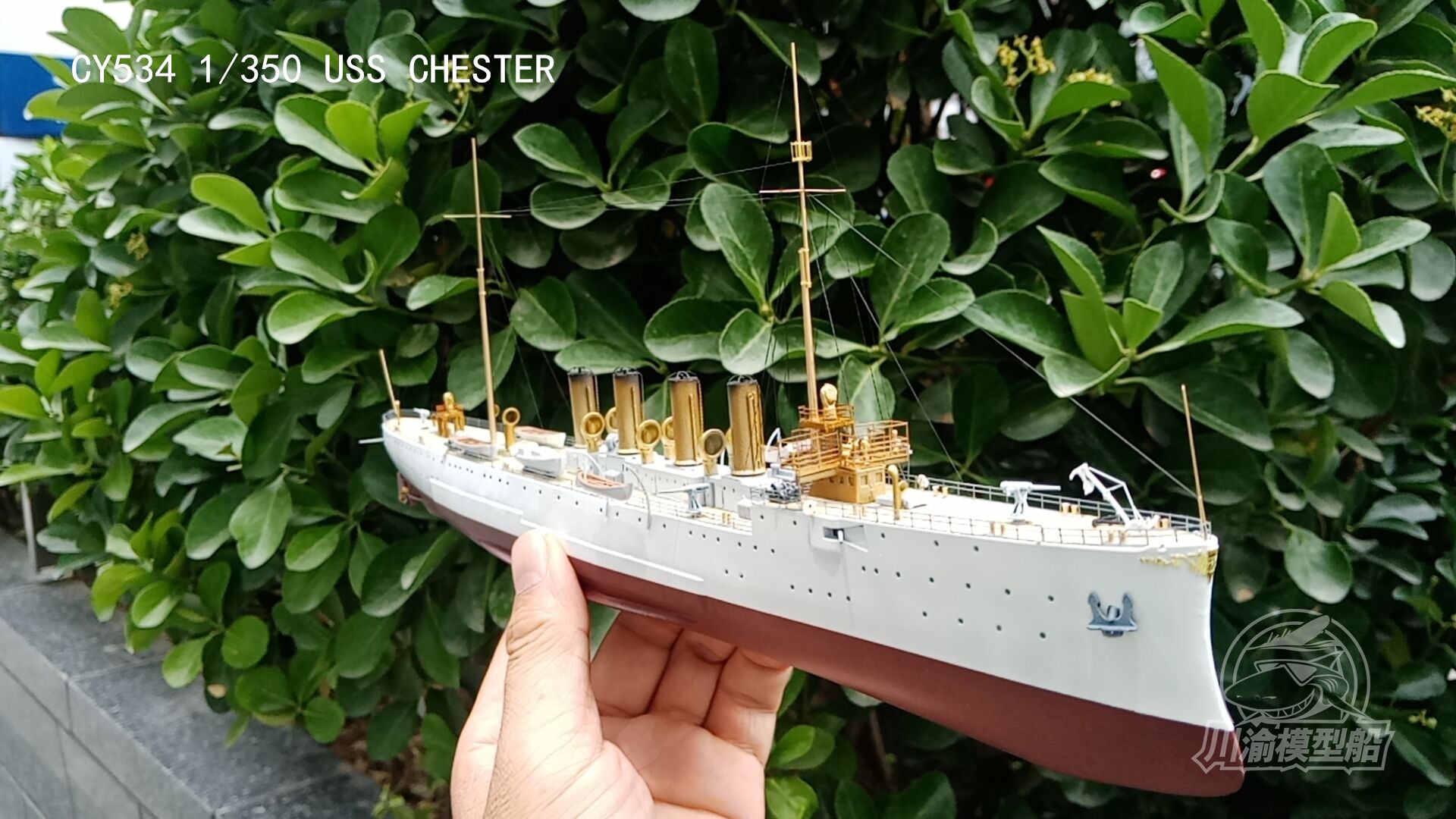 1:350 WWI USS Chester Light Cruiser Model Kit – 3D-WILD