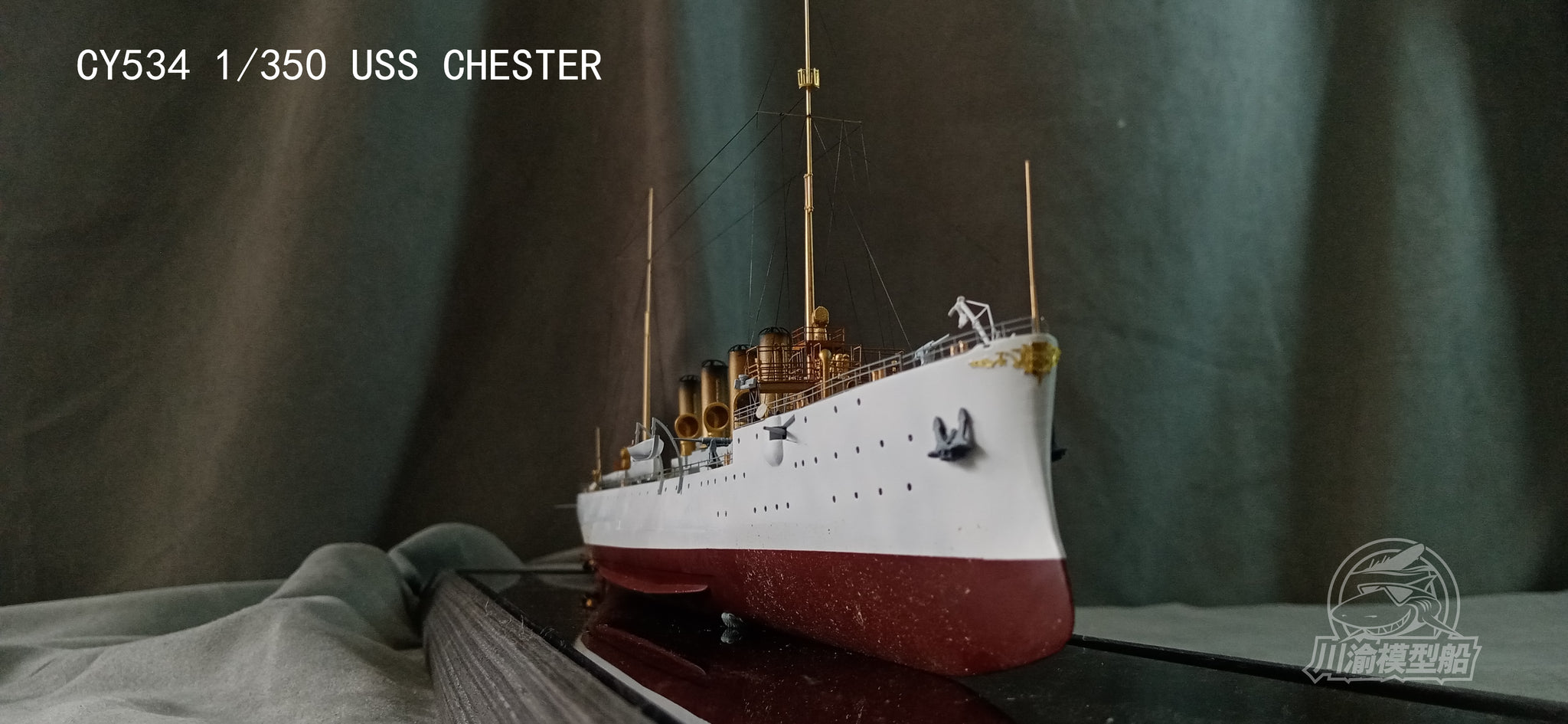 1:350 WWI USS Chester Light Cruiser Model Kit – 3D-WILD