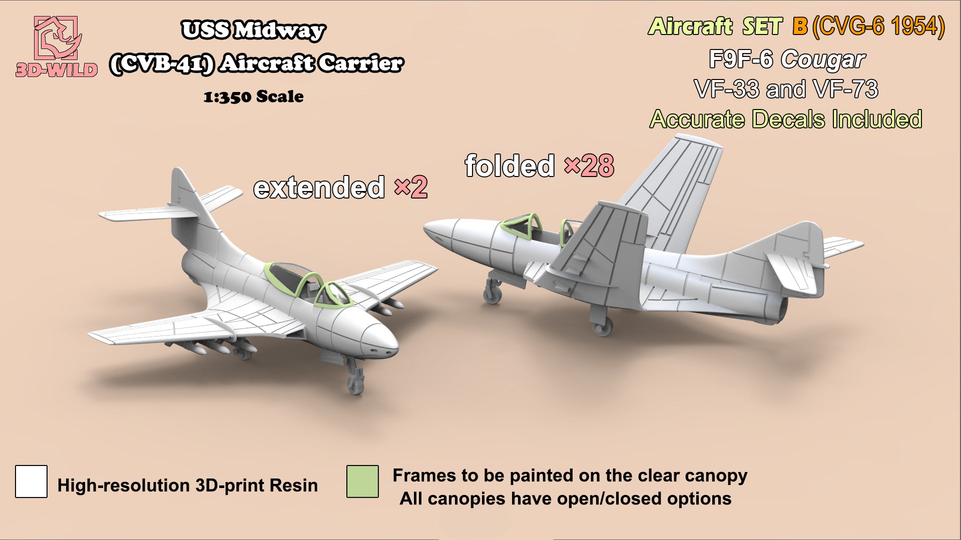 1/350 USS Midway (CV-41) – 3D-WILD